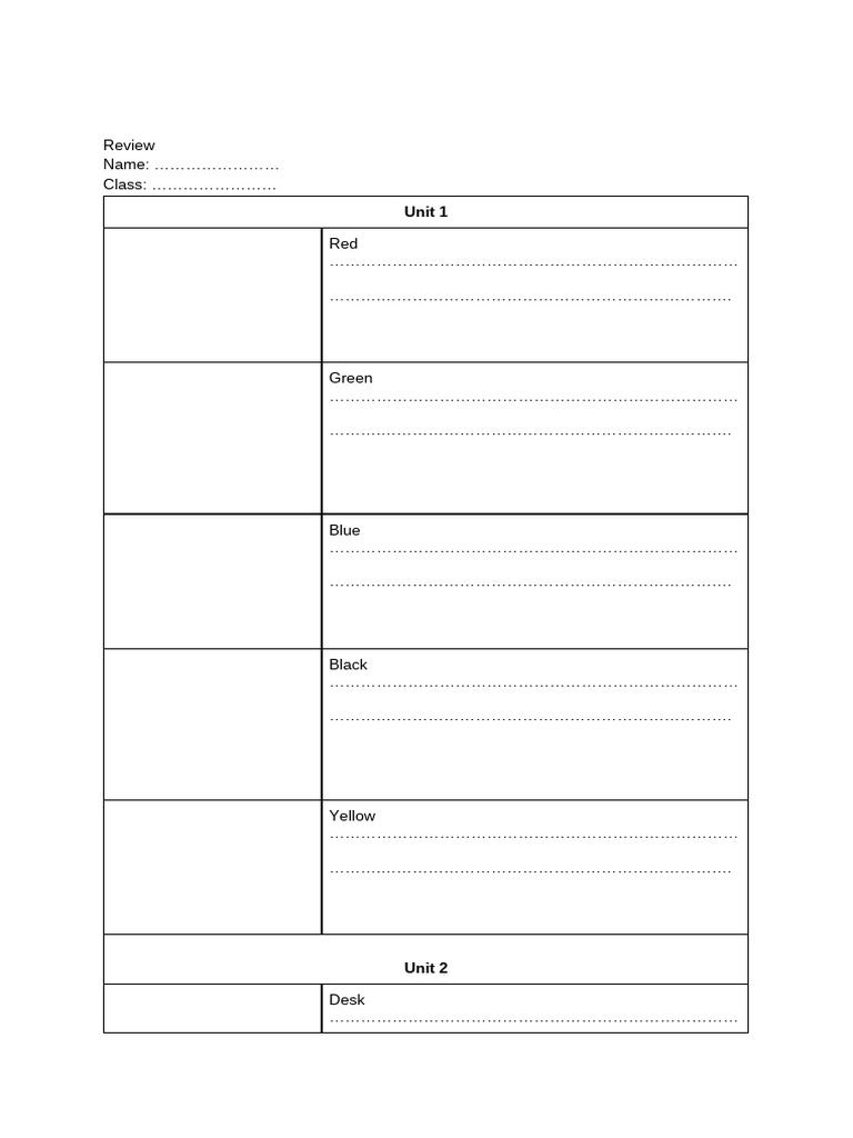 Grade 1 Review | PDF