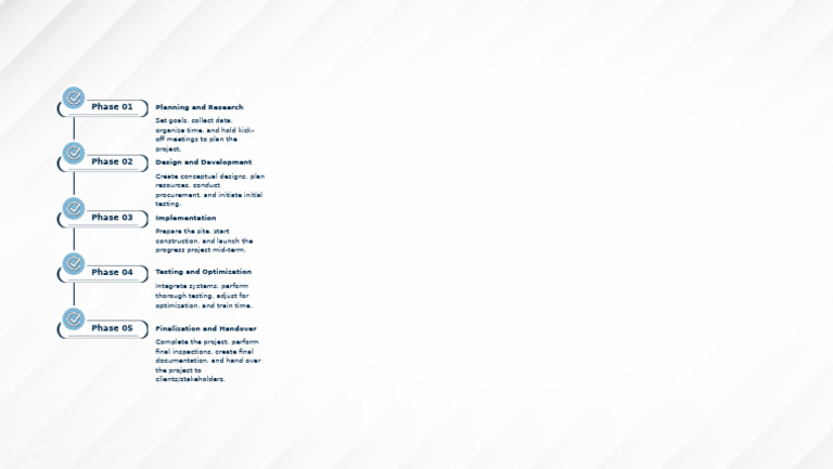 Blue and White Modern Project Timeline Poster (Presentasi) | PDF
