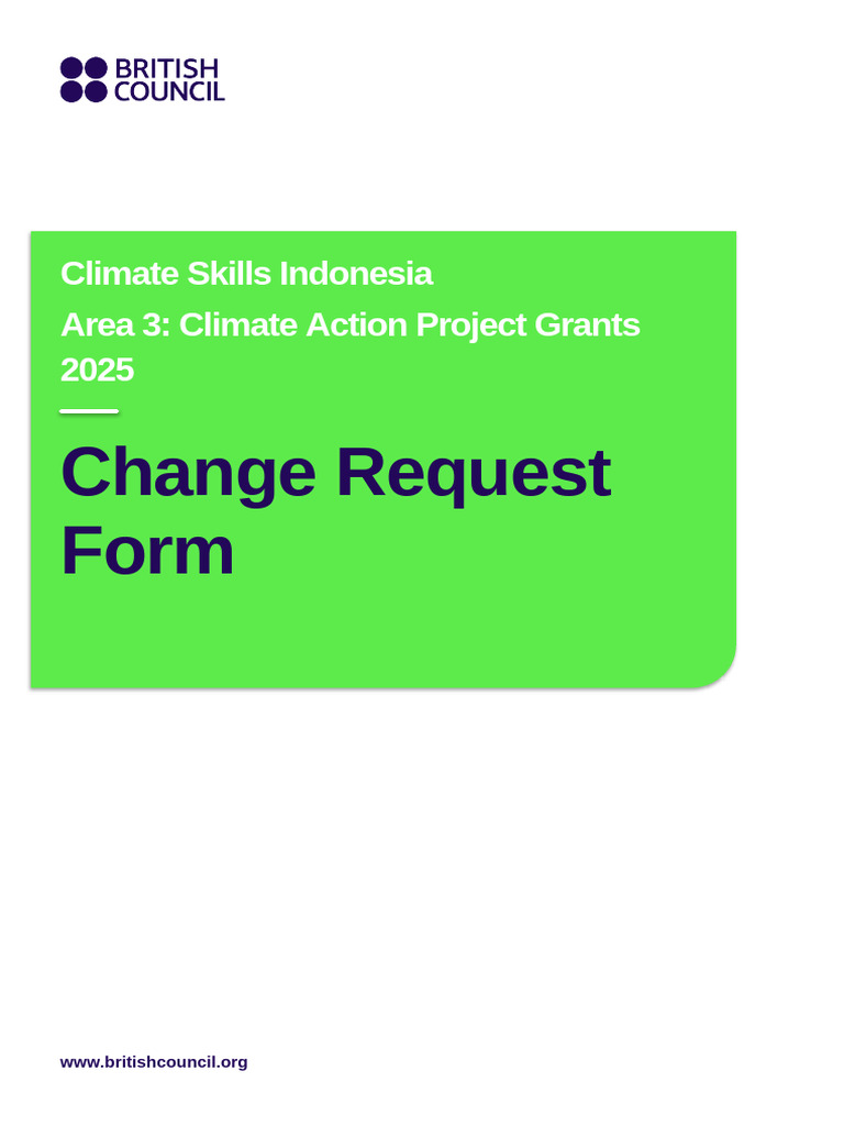 Climate Action Grant Change Request | PDF | Sustainable Energy ...