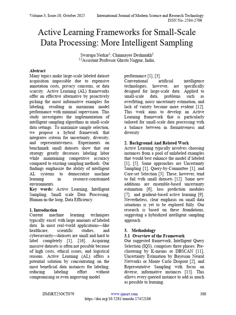 Intelligent Sampling for Small Data | PDF | Sampling (Statistics ...