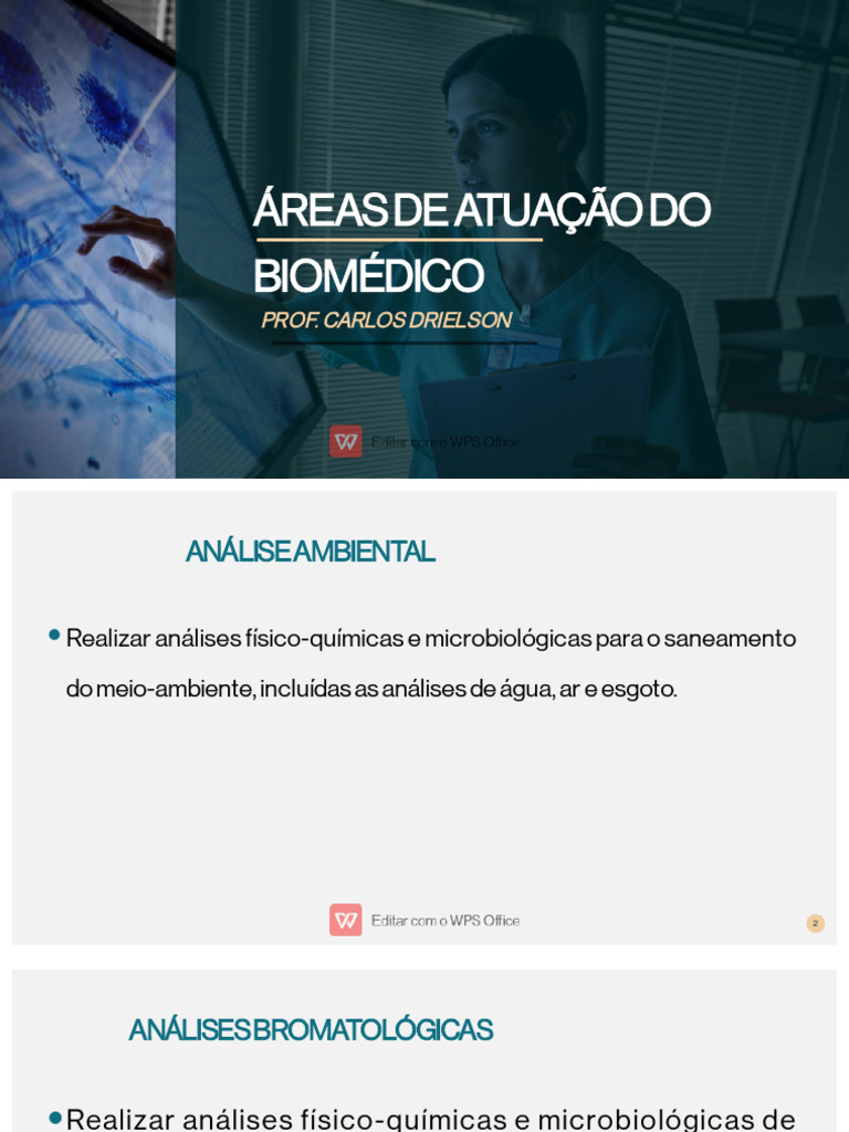 Áreas de Atuação do Biomédico | PDF | Imagiologia médica | Citação