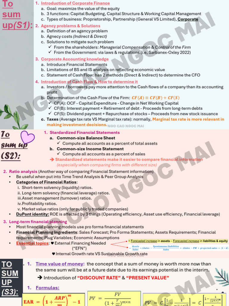 Corporate Finance Overview and Analysis | PDF | Cost Of Capital | Economies