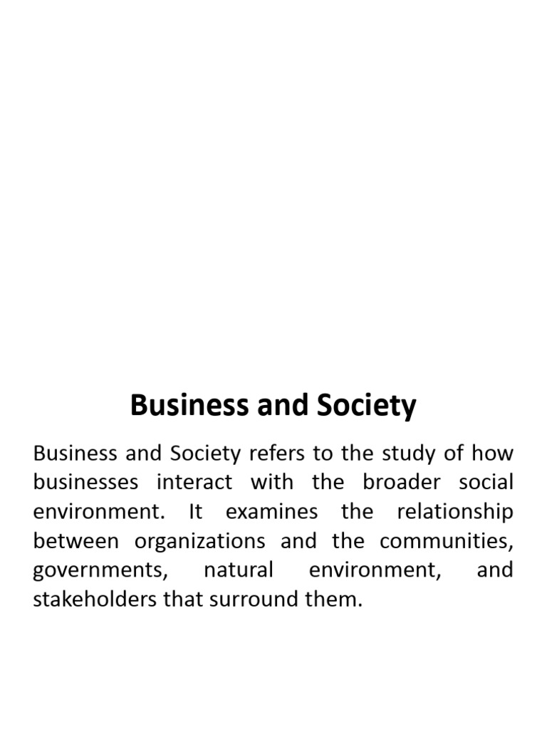 Chapter 4 Business and Society | PDF | Sustainability | Corporate ...