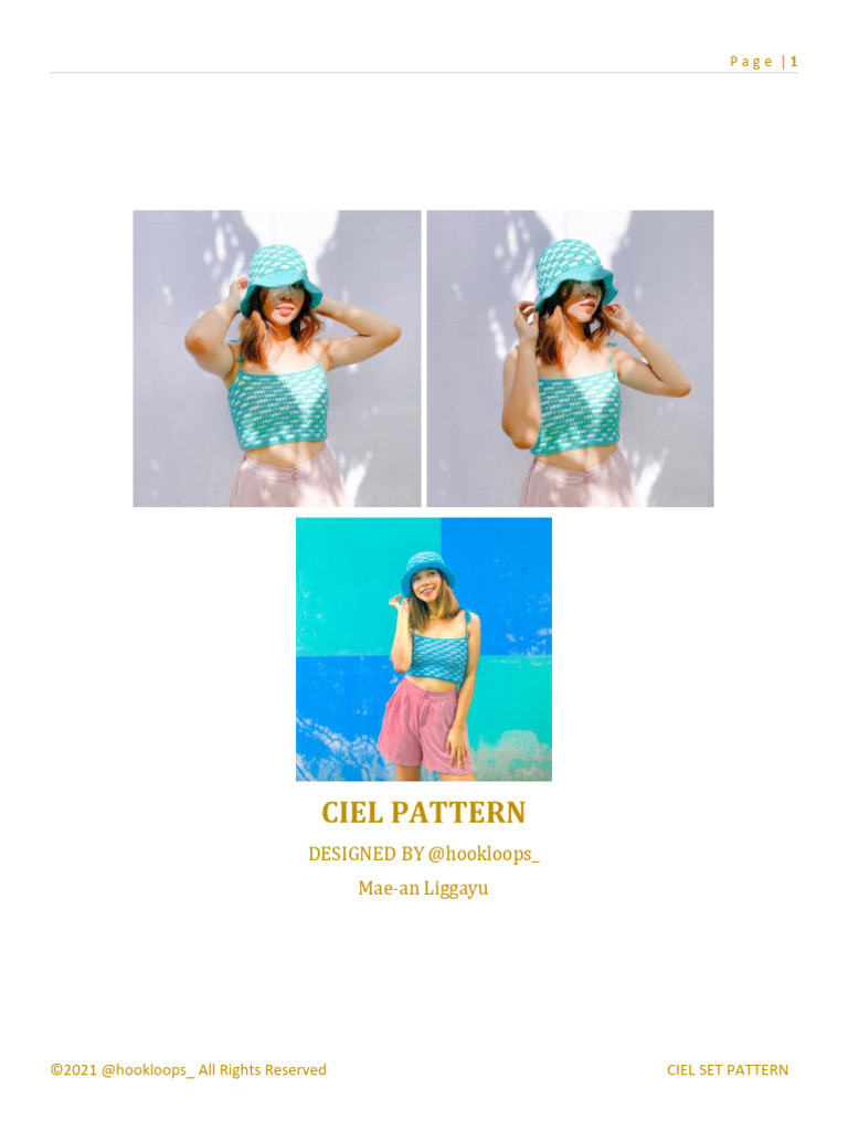 Ciel Set Crochet Pattern Guide | PDF | Clothing | Needlework