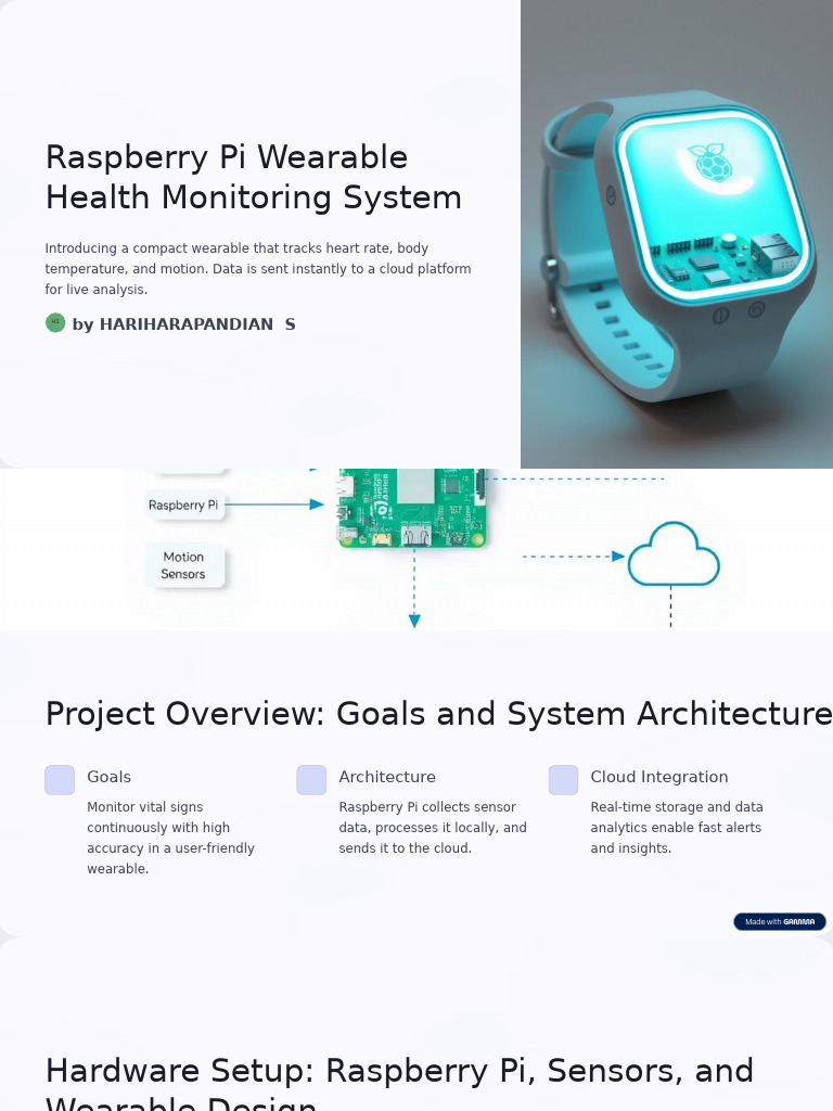 Raspberry Pi Wearable Health Monitor | PDF | Wearable Technology ...