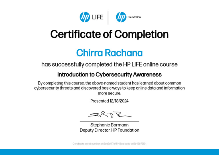 Cybersecurity Certificate 24895A0115 | PDF