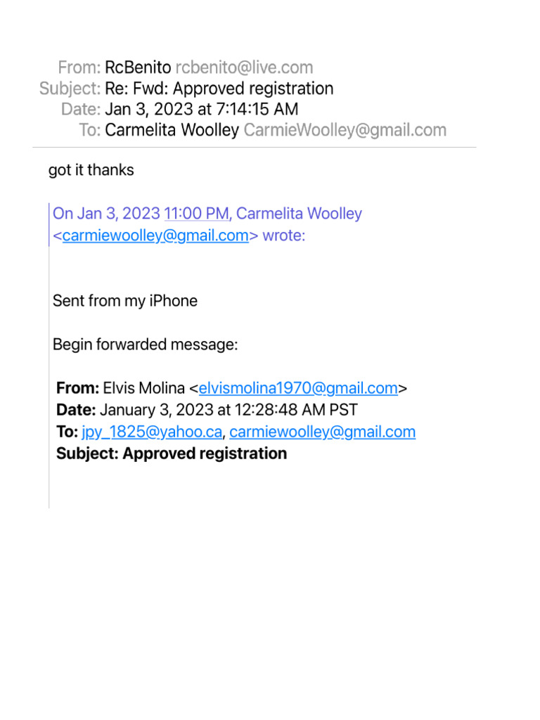 Approved Registration Confirmation Email | PDF