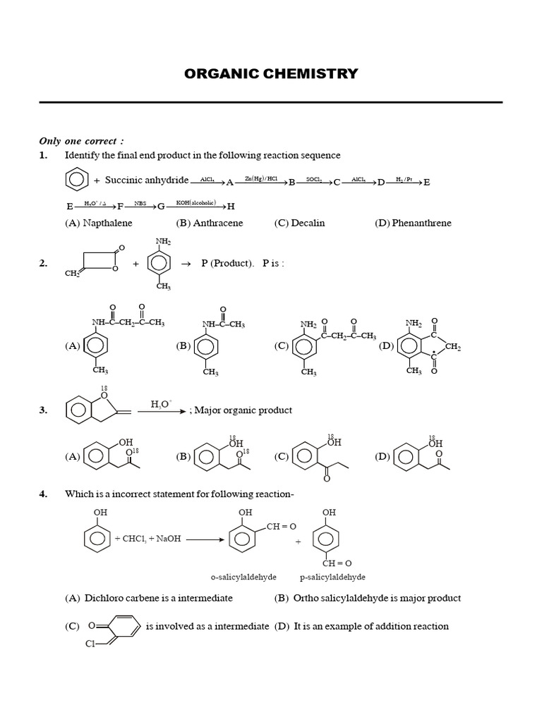 JEE Mains 2026: Organic Chemistry Insights | PDF | Ion | Chemical Reactions