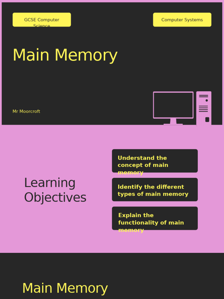 Main Memory Presentation in Colourful Retro Style | PDF | Computer Data ...