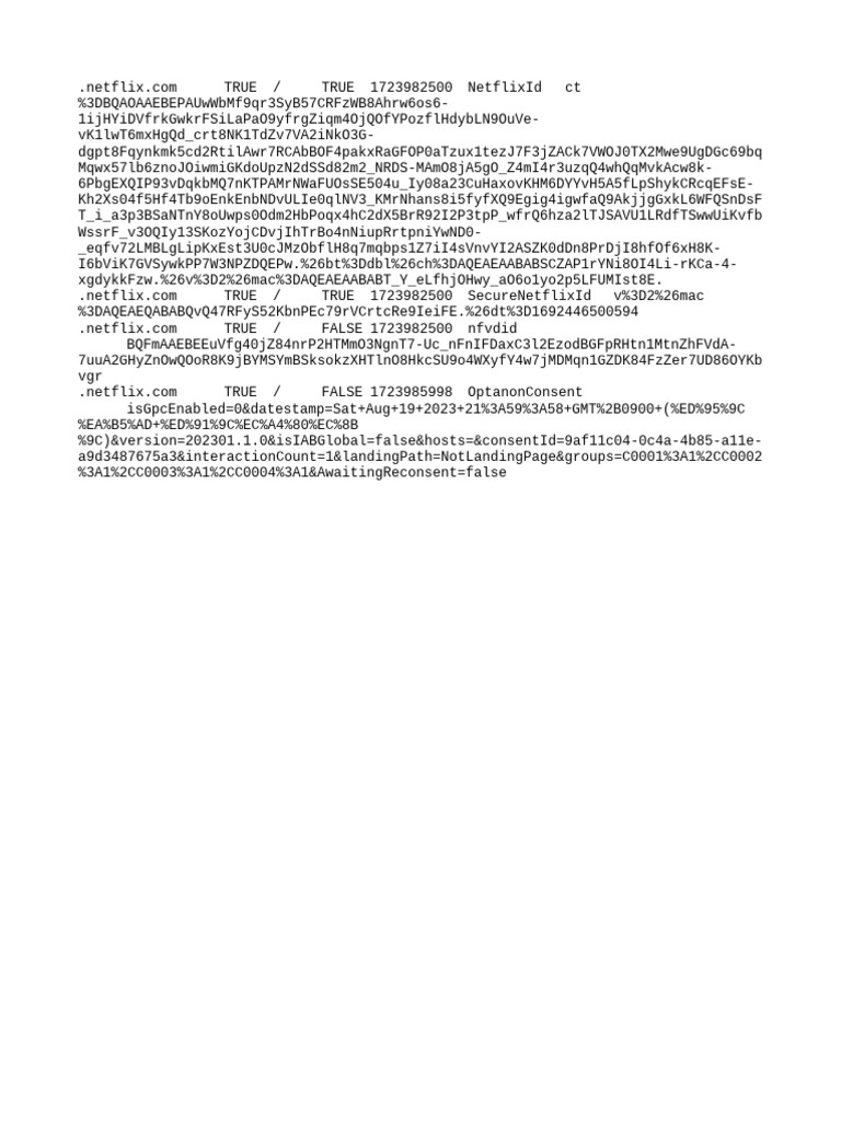Netflix User Data and Consent Info | PDF