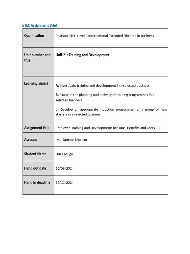 Evaluating Training and Development Impact | PDF | Mentorship ...