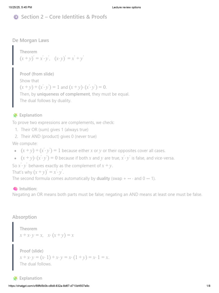 Boolean Algebra Proofs and Theorems | PDF | Mathematics | Mathematical ...