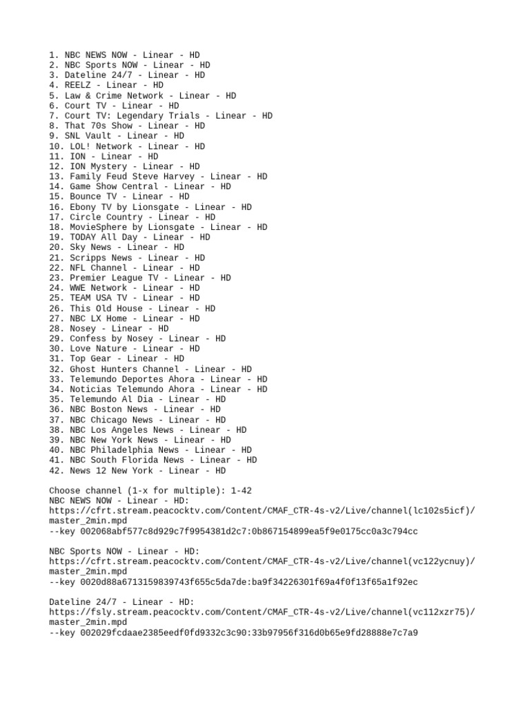 Live HD Channels List | PDF | Nbc | Nbc Universal