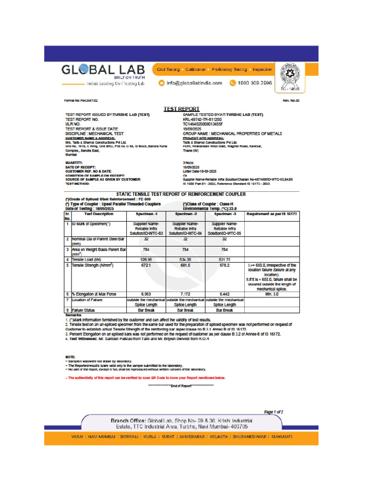 New Test Report | PDF