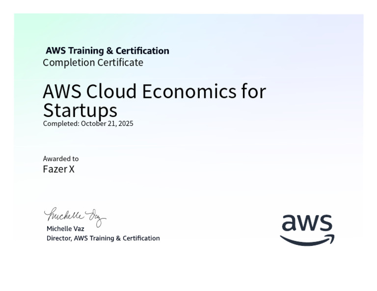 AWS Cloud Economics For Startups | PDF