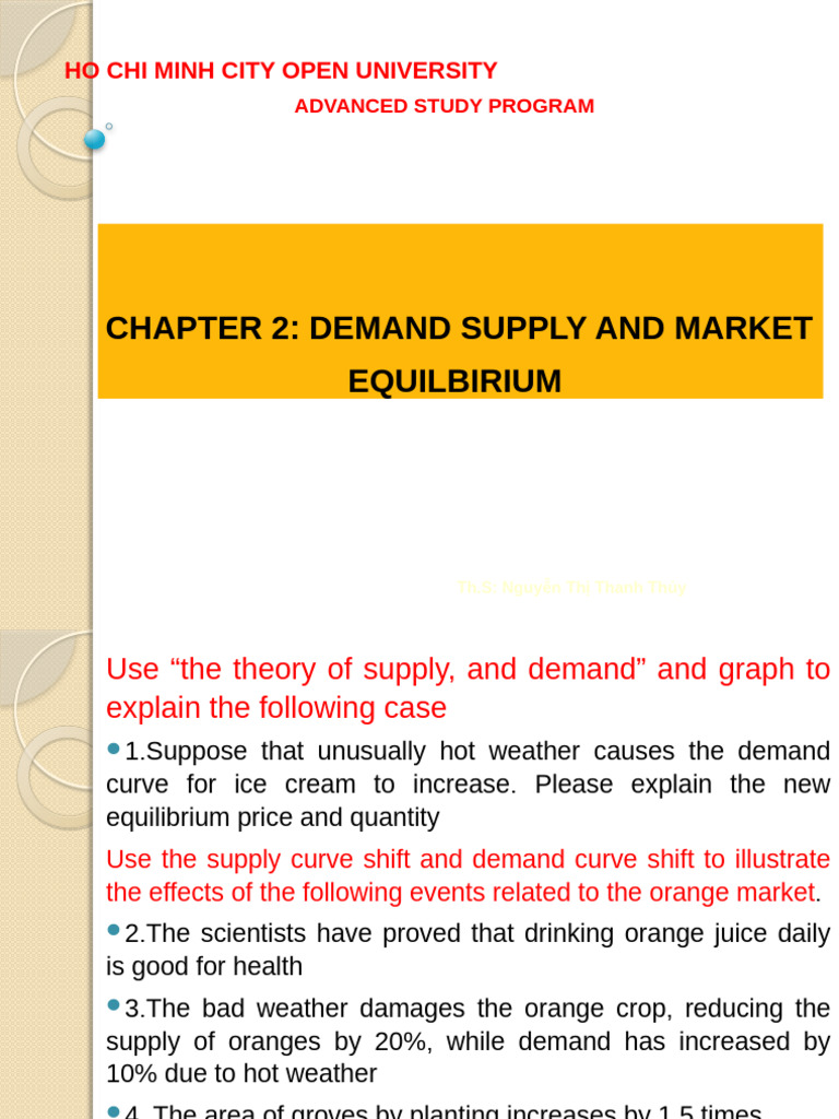 Chapter 2 Assignment Demand Supply and Market Equilibrium | PDF