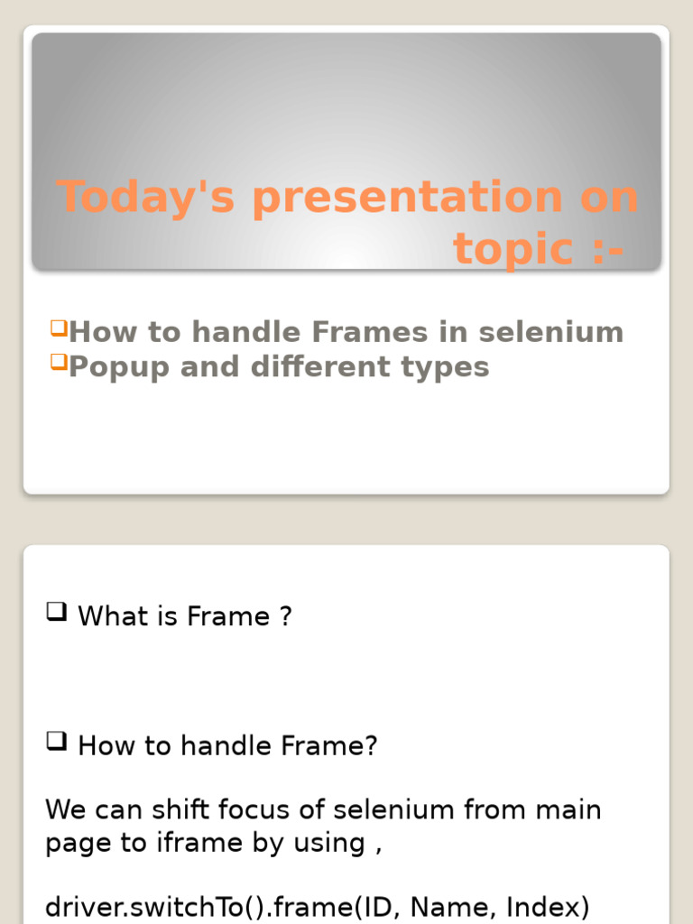 Lec6 Today's Presentation On Topic | PDF