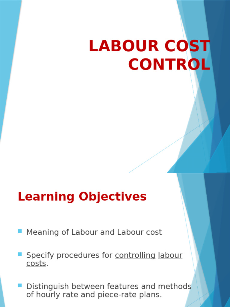 Labour Cost Control Strategies | PDF | Overtime | Wage