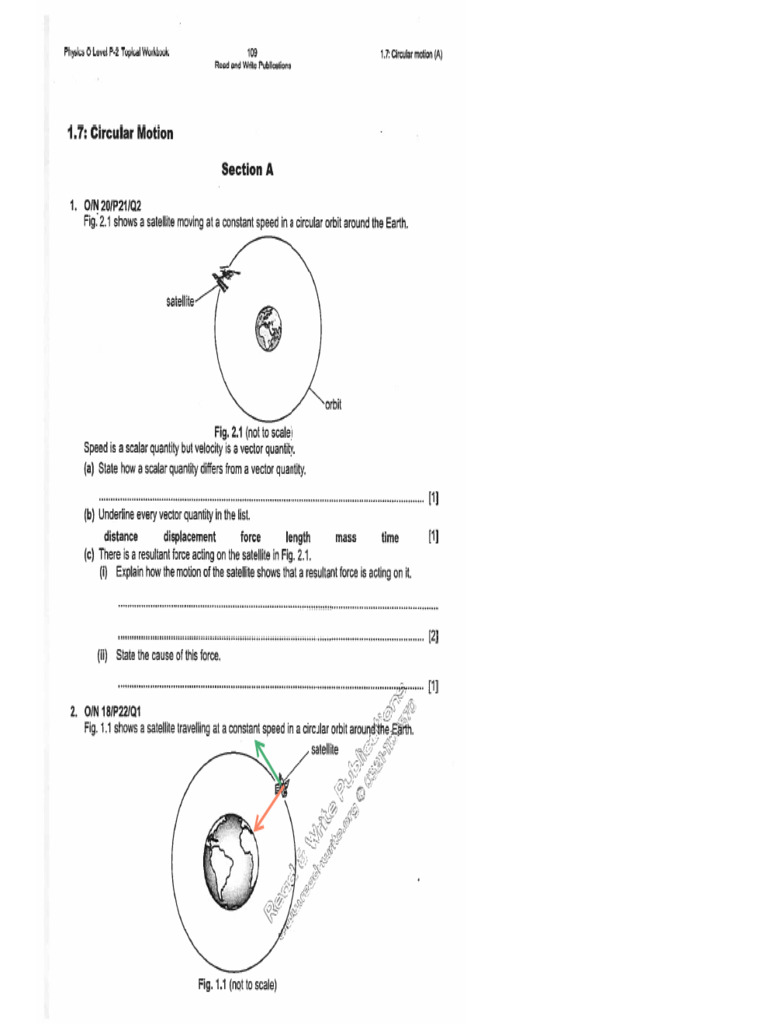 Circular Motion O Level Physics P2 Topical | PDF