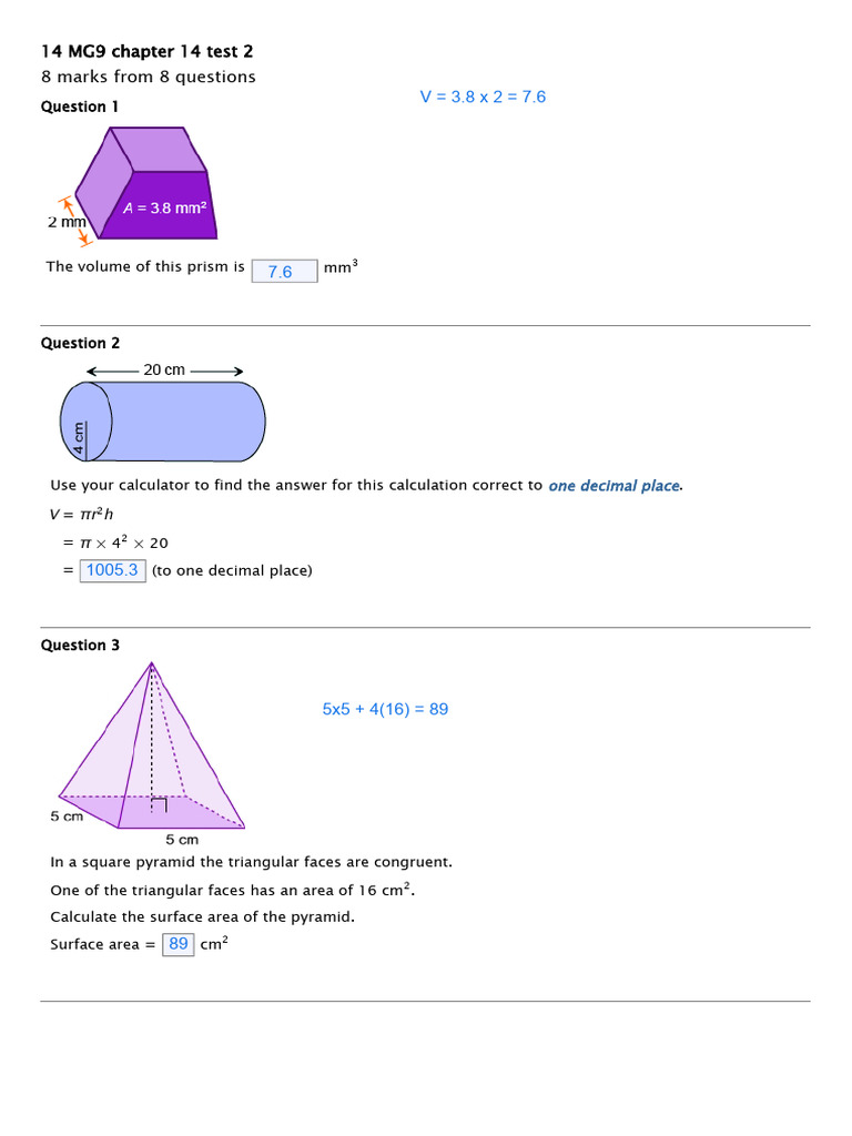 MG9 Chapter 14 Test Review Guide | PDF