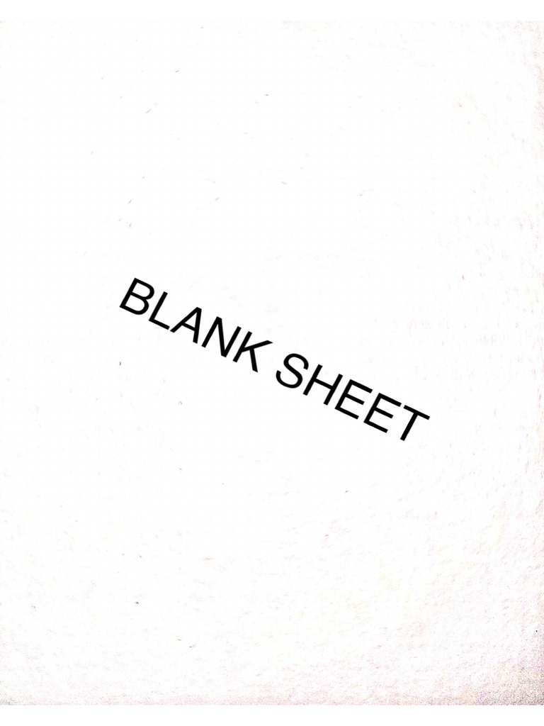 Blank Sheet | PDF