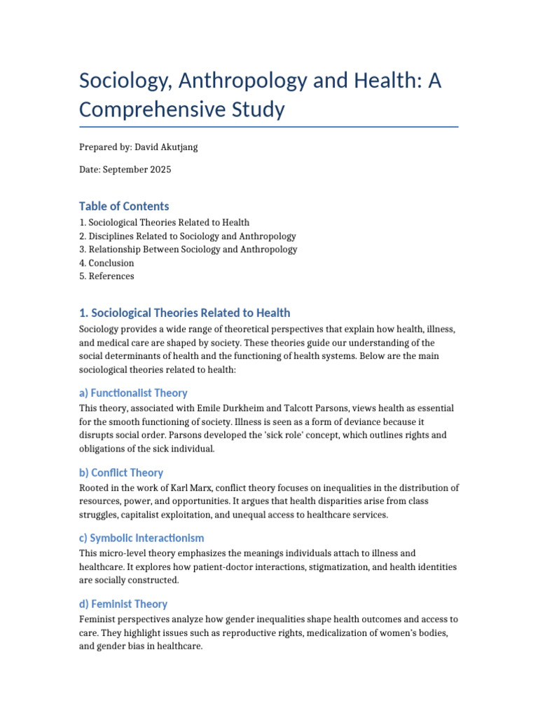 Sociology and Anthropology Assignment | PDF | Sociology | Anthropology