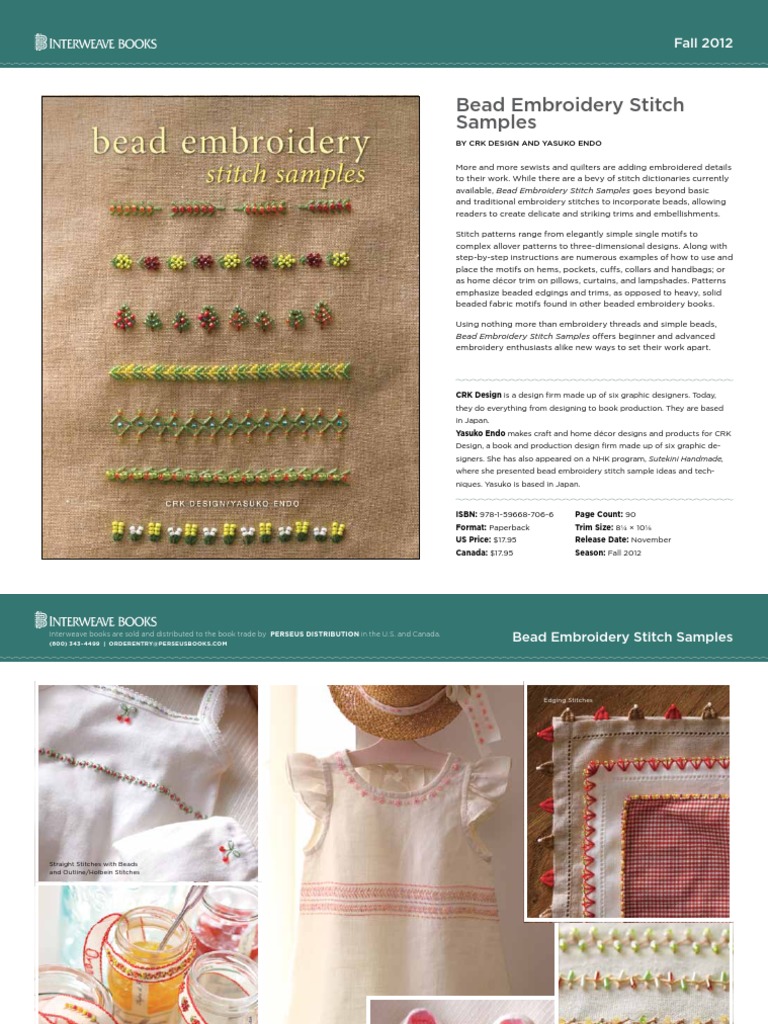 Bead Embroidery Stitch Samples BLAD PDF