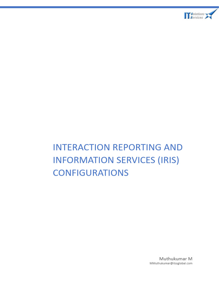IRIS Configurations Guide for API Deployment | PDF | Computer ...