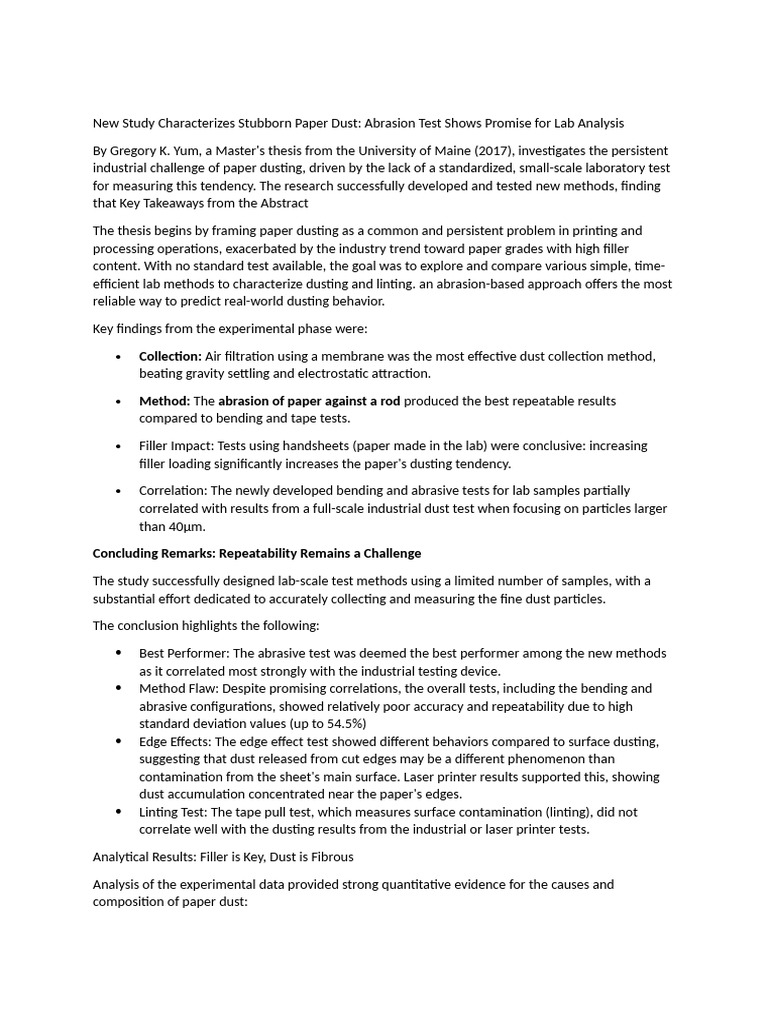 Lab Methods for Analyzing Paper Dust | PDF | Microscope | Image Scanner