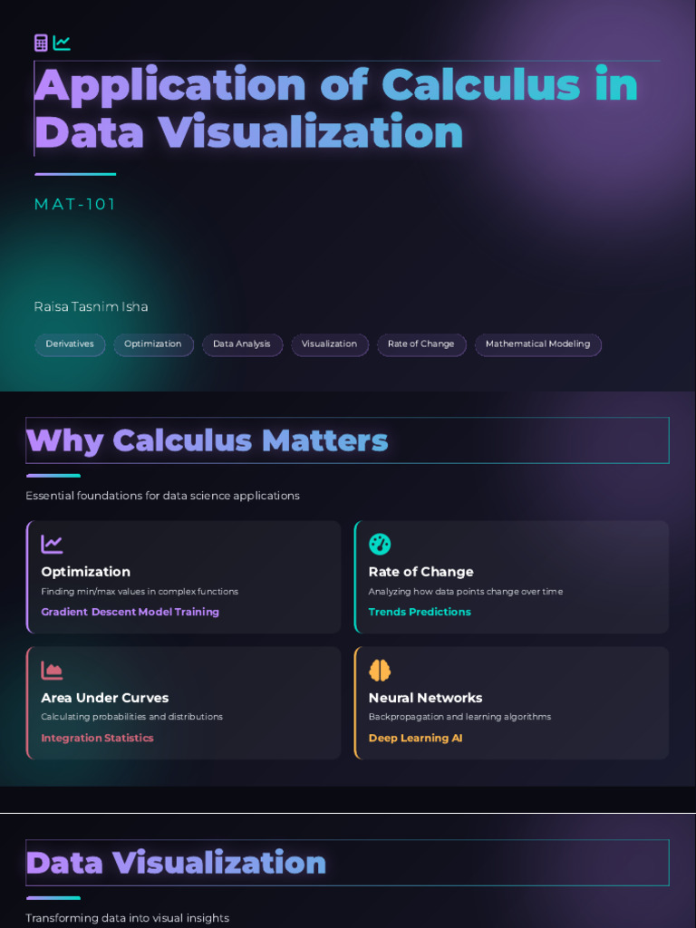 Calculus Applications in Data Science | PDF | Derivative | Mathematical ...