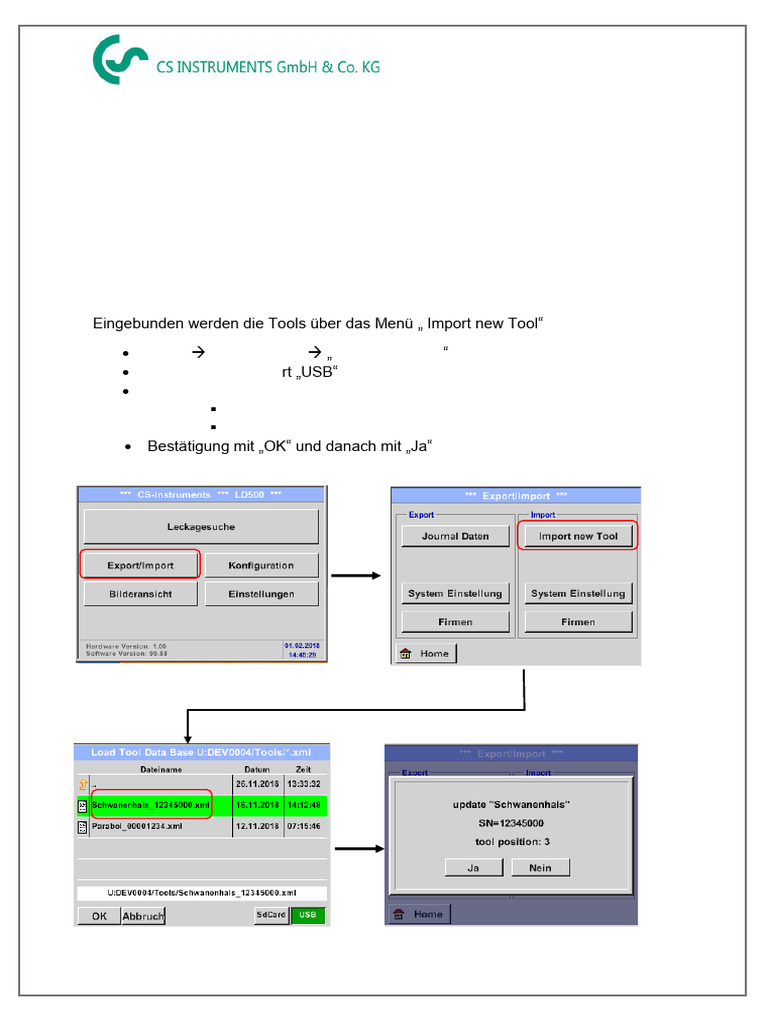 LD 500 Import New Tool en de | PDF