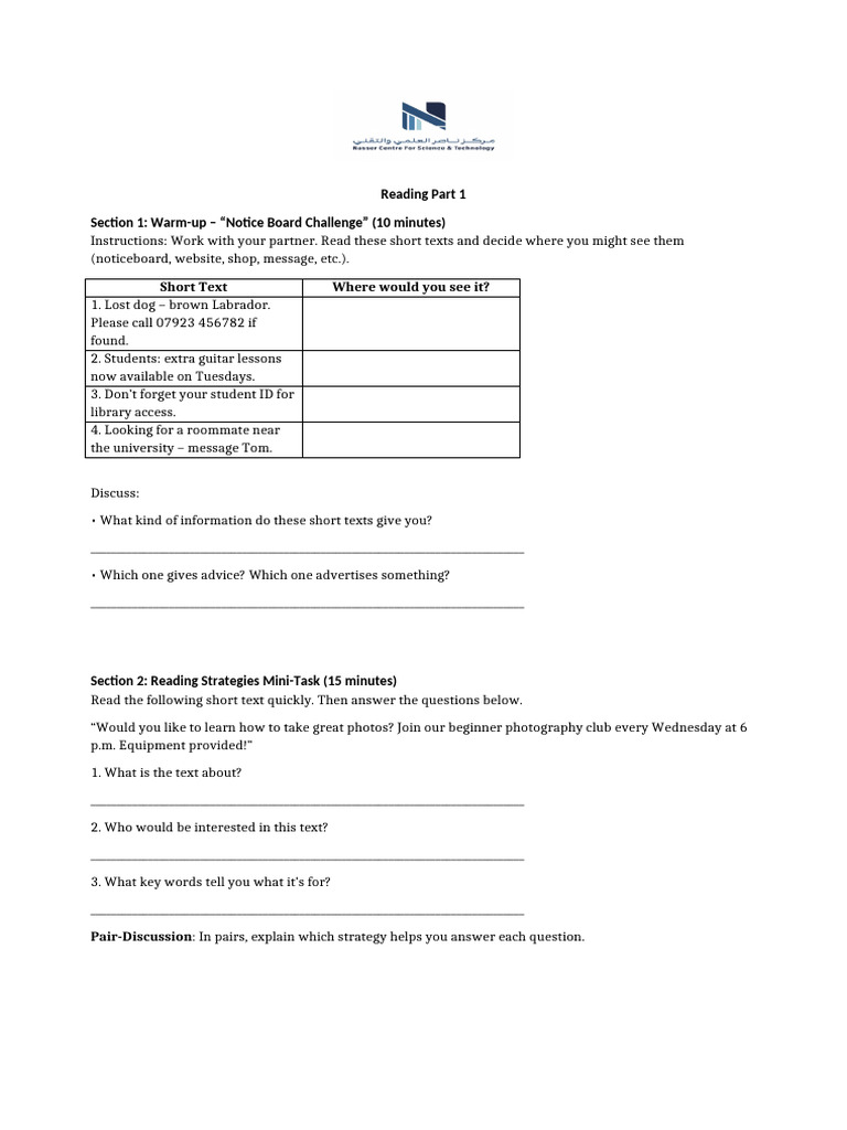 Week 7 - Reading - Part1 - Day 2 | PDF