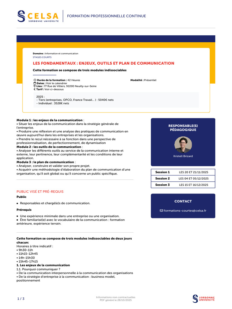 Formation Communication : Enjeux et Outils | PDF | Réseautage social ...