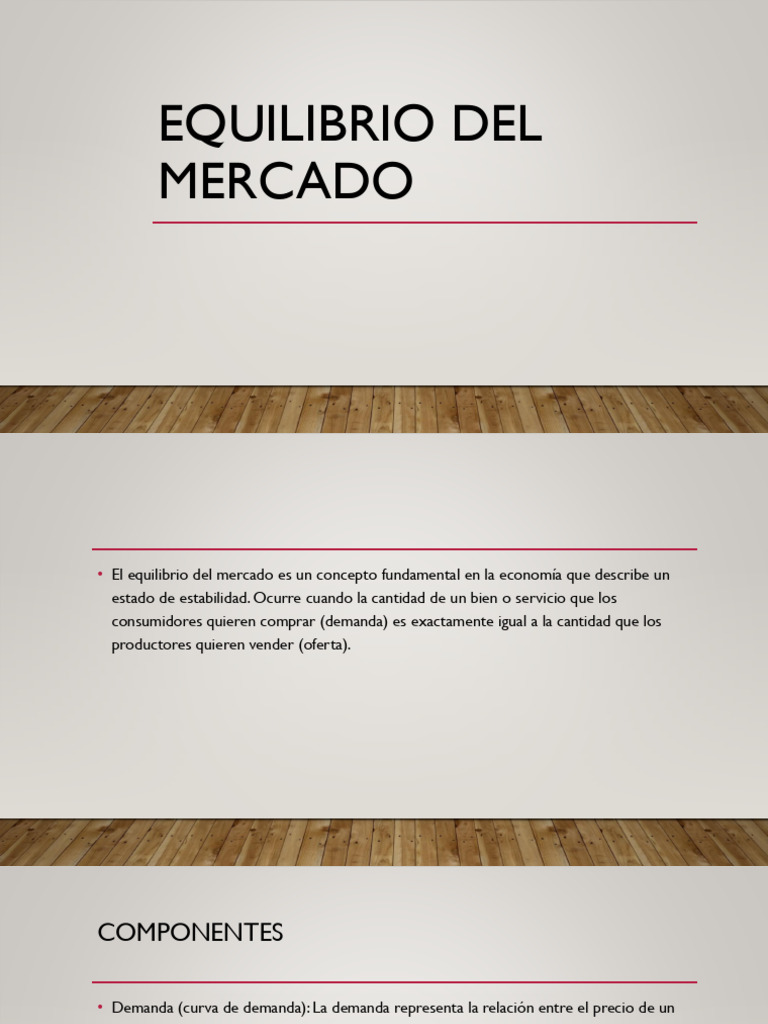 Equilibrio del Mercado y Solución de Casos | PDF | Oferta y demanda ...
