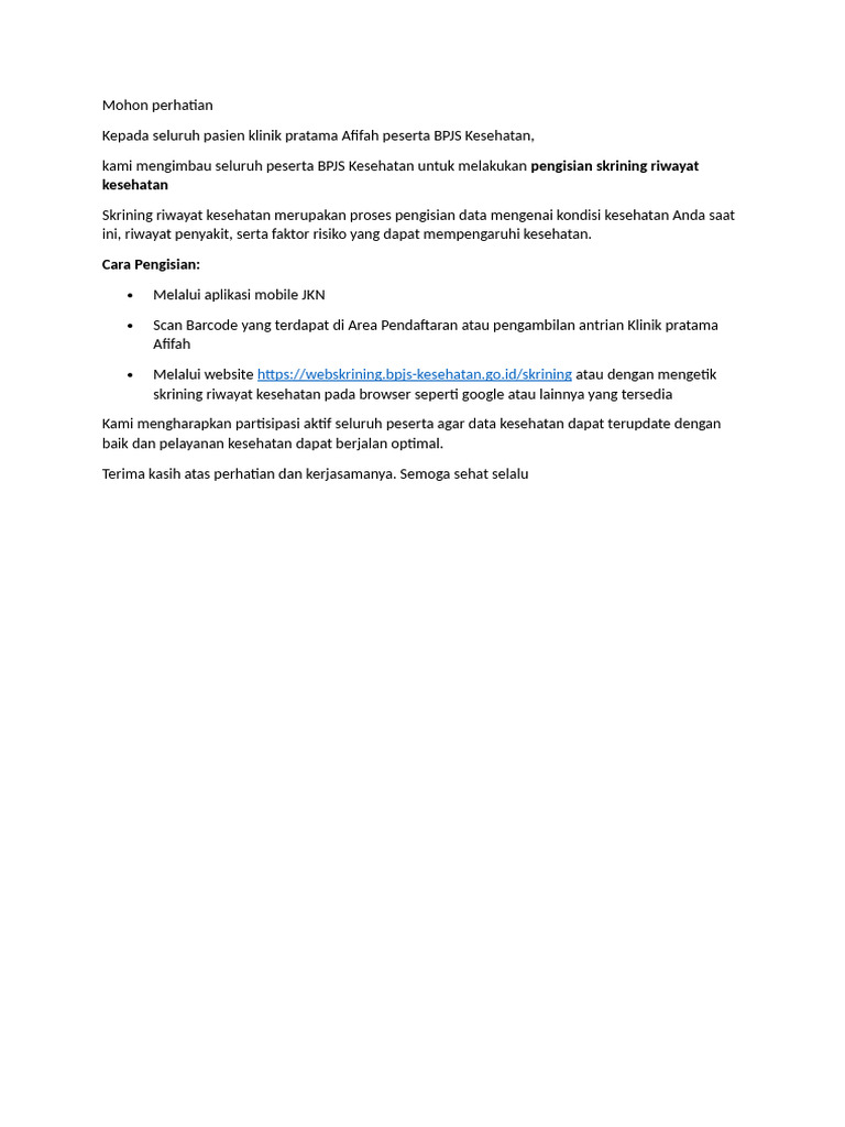 Mohon Perhatian | PDF