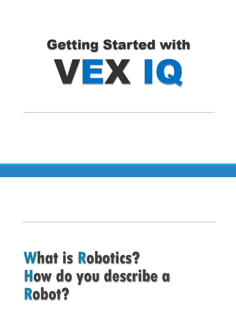 VEX IQ Robotics Setup and Firmware Guide | PDF | Computing | Computer ...