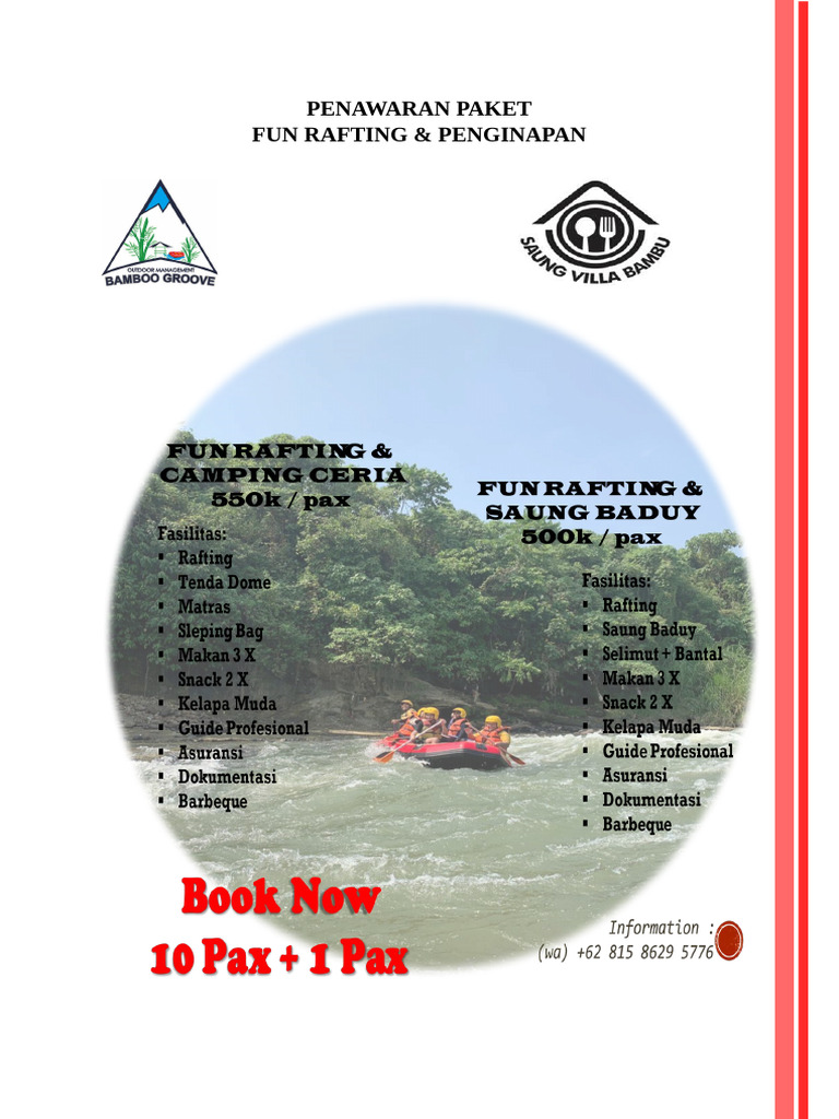 Paket Rafting & Penginapan | PDF