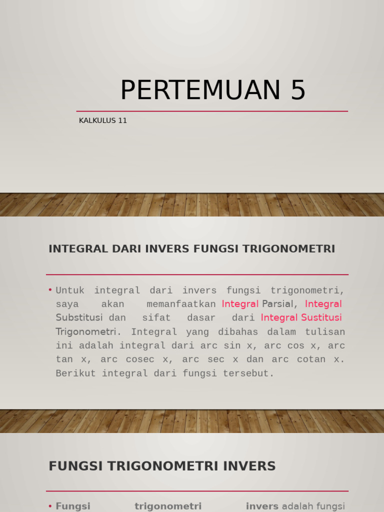 Pertemuan 5 Kalkulus 11 | PDF
