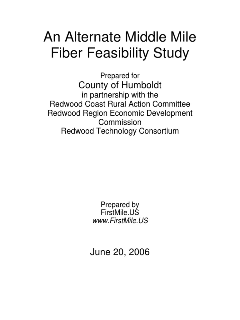 Humboldt County Fiber Feasibility Study | PDF