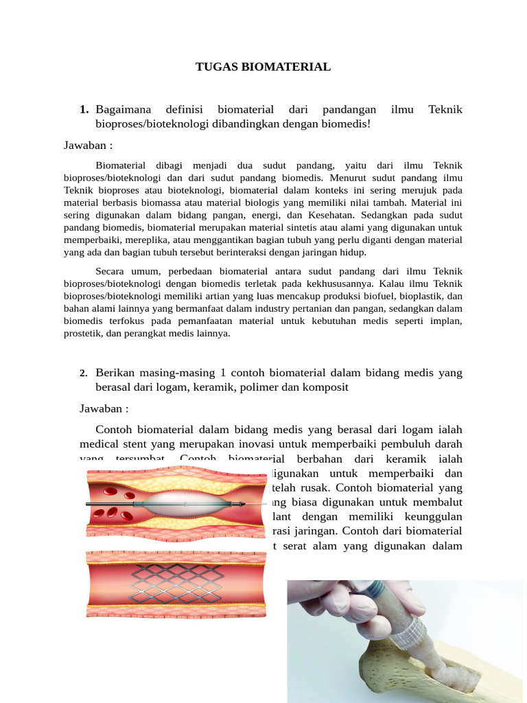 Tugas Biomaterial | PDF