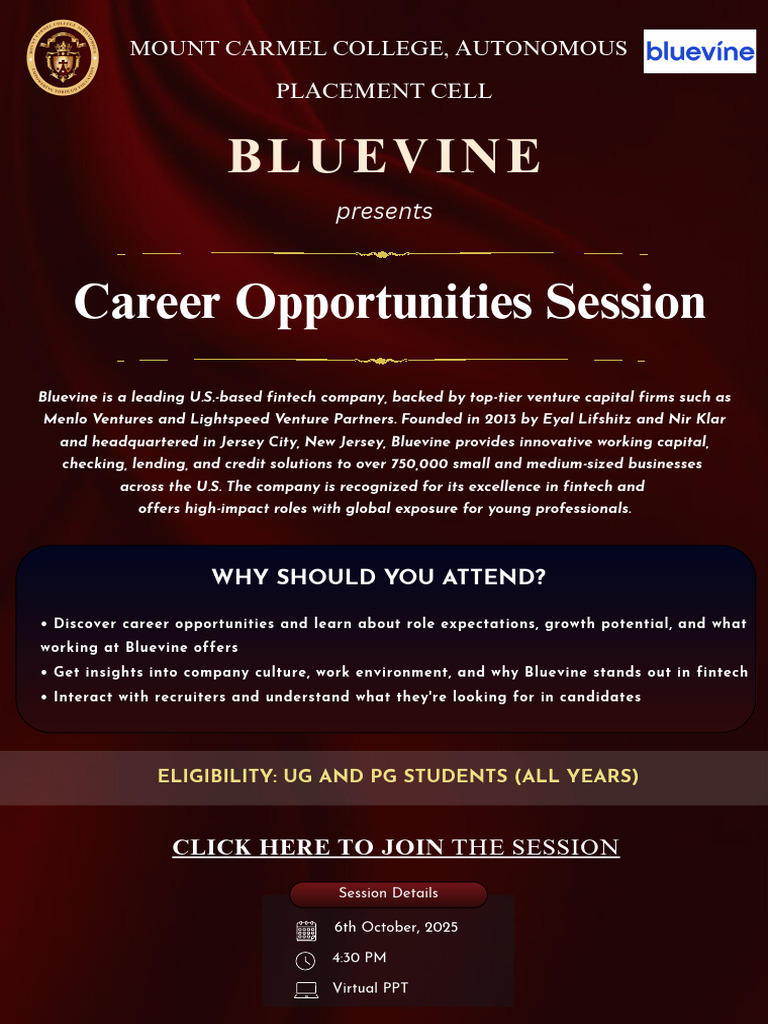 Bluevine Career Opportunities Session | PDF