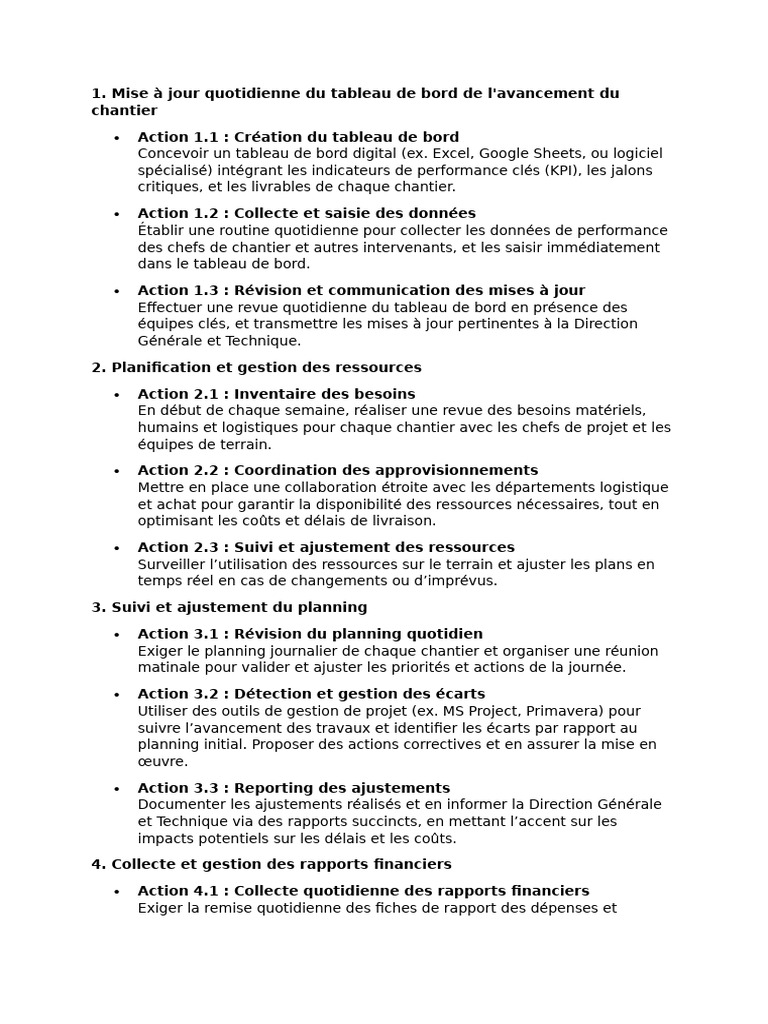 Gestion efficace des chantiers : Guide complet | PDF | Gestion de projet