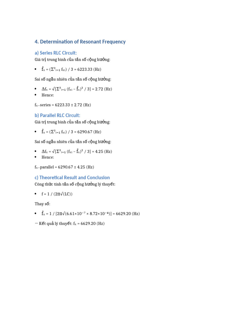 Bang 4 Resonant Frequency | PDF