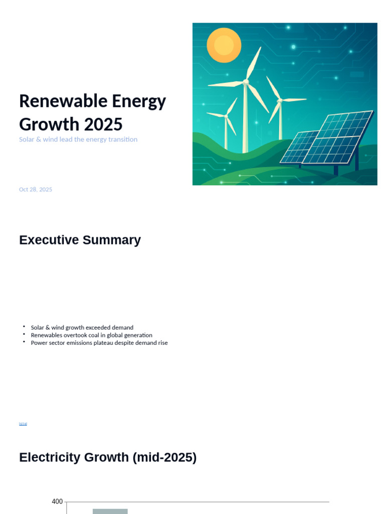 Renewable Energy Growth 2025 | PDF