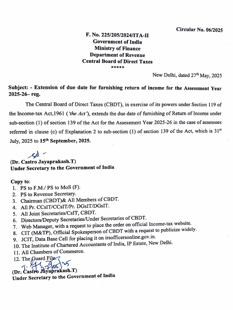CBDT Circular No | PDF