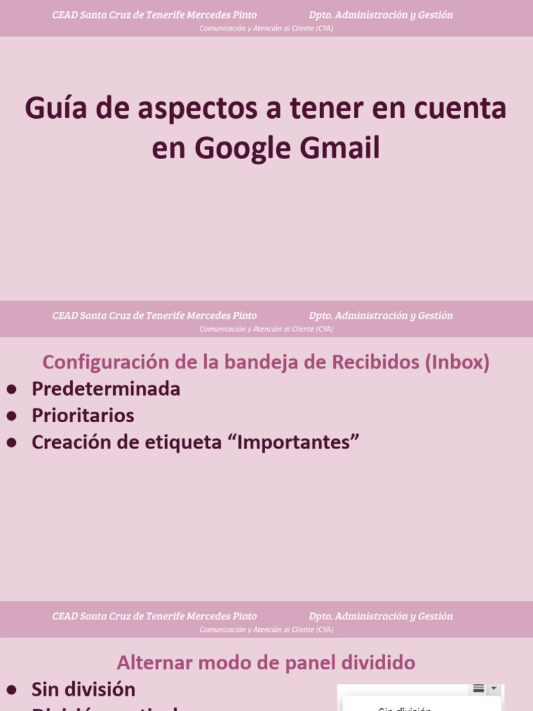 01 - UT 0. Google Gmail Guía de Aspectos A Tener en Cuenta | PDF | Red ...
