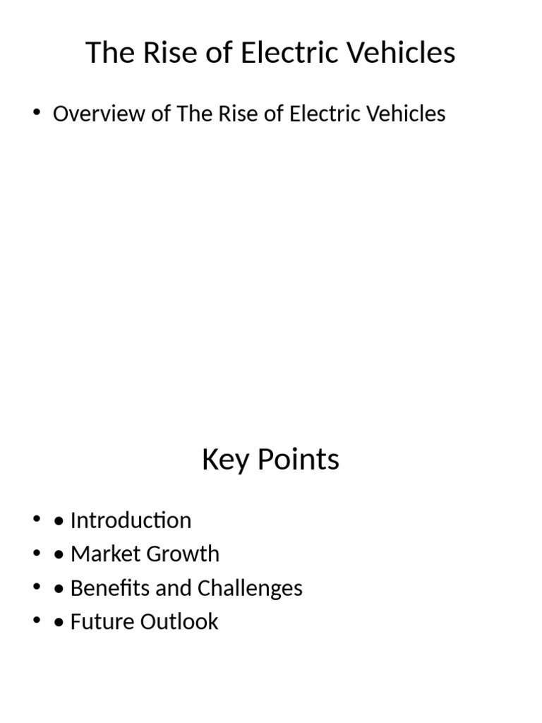 The Rise of Electric Vehicles | PDF