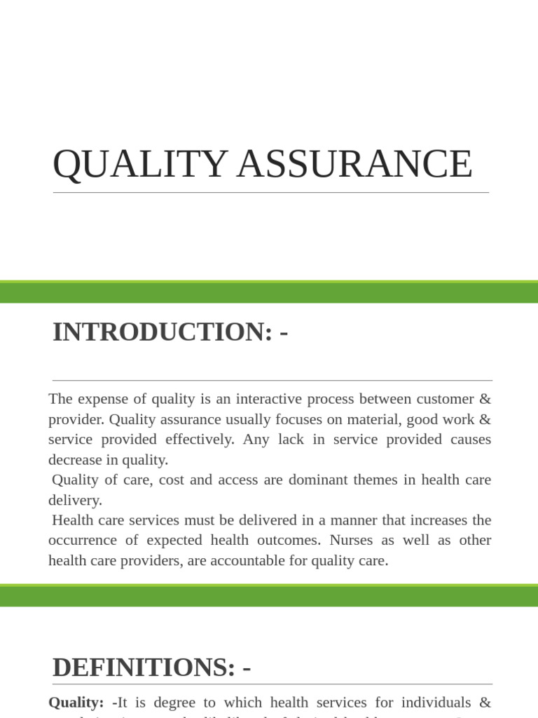 Quality Assurance | PDF | Certification | Quality Assurance