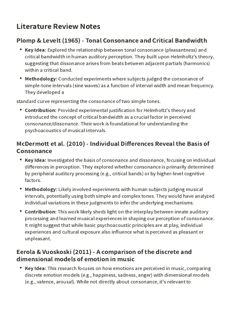 Lit Review Notes | PDF | Emotions | Perception