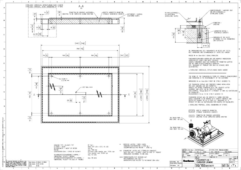 Foundation Drawing for Reinforced Concrete | PDF | Mechanical ...
